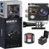 AKASO Brave 4 4K30fps 20MP WiFi Action Camera Ultra Hd with EIS 131ft Waterproof Camera Remote Control 5xZoom Underwater Camcorder with 2 Batteries and Bicycle Helmet Accessories Kit